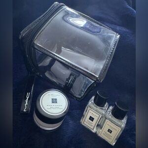 MAC Clear Cosmetic Bag with Jo Malone products